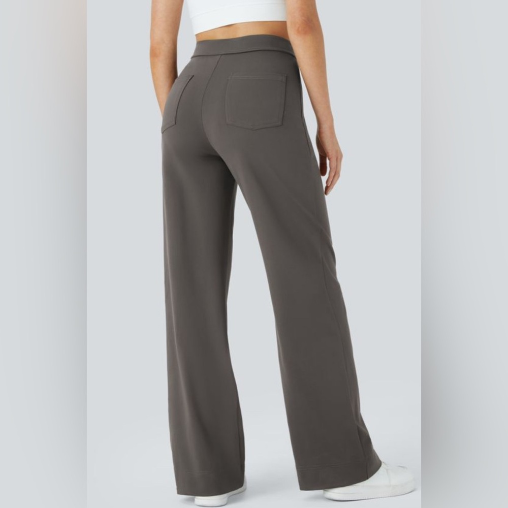 HALARA High Waisted Button Straight Leg Casual Pants✨🪩 - Picture 9 of 9